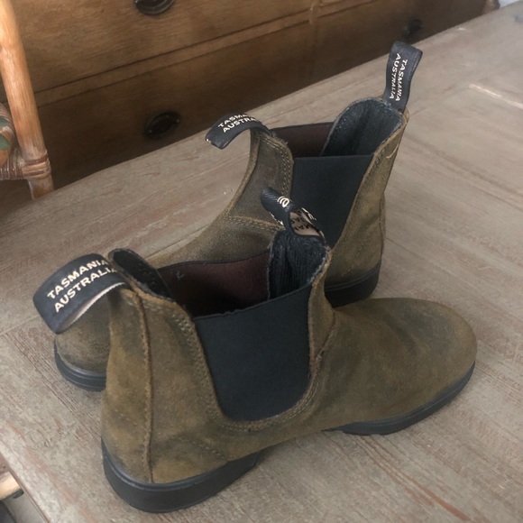 Blundstone 1615 Original Suede Boots Dark Olive Size 7.5 US Mens - Picture 10 of 14